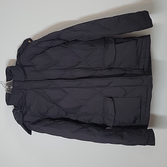 Lands' End black quilted puffer Goose Down coat XL - Picture 5 of 11